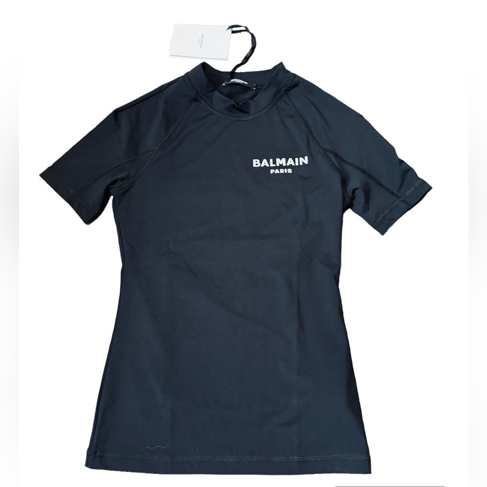 BALMAIN**Women’s Black Rashguard Shirt***Small $318